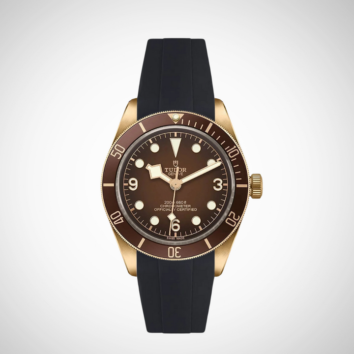 FKM Rubber Curved Strap For Tudor Black Bay 58 Bronze