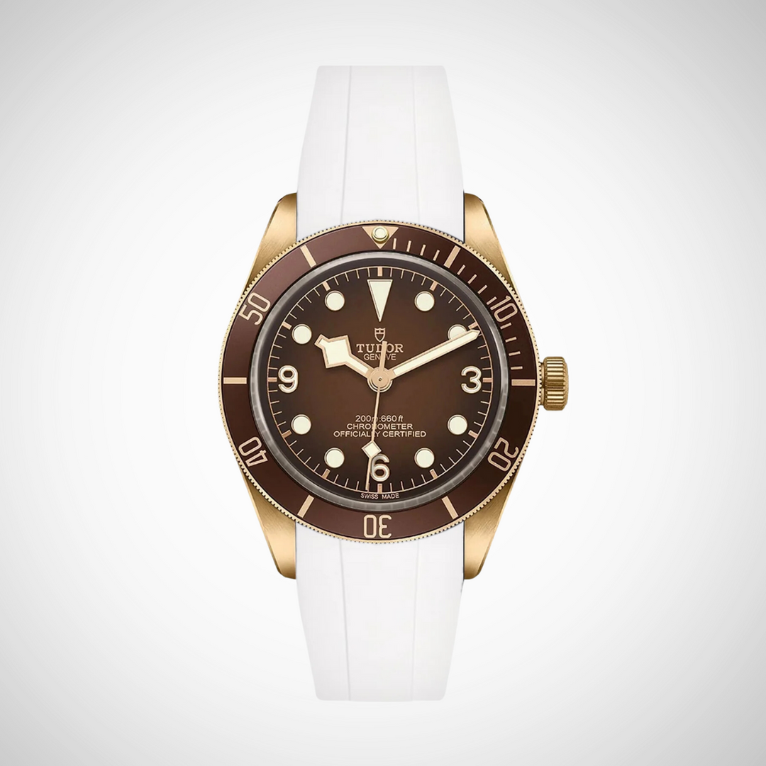 FKM Rubber Curved Strap For Tudor Black Bay 58 Bronze