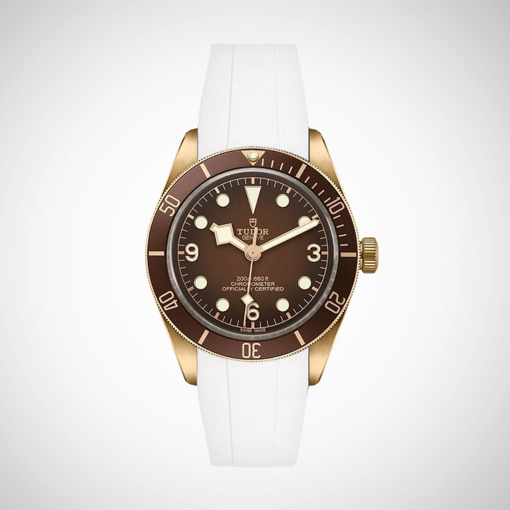 FKM Rubber Curved Strap For Tudor Black Bay 58 Bronze