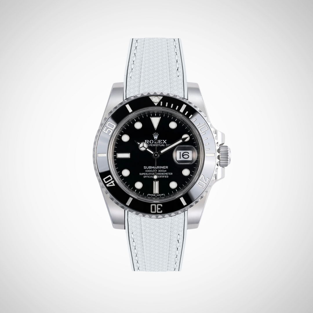Rubber Flex Thread Curved Strap for Rolex Submariner