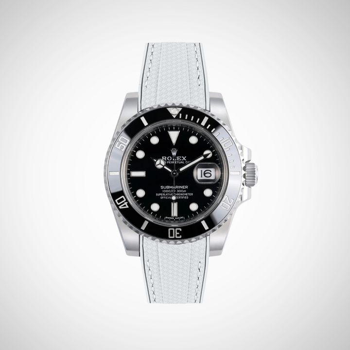 Rubber Flex Thread Curved Strap for Rolex Submariner