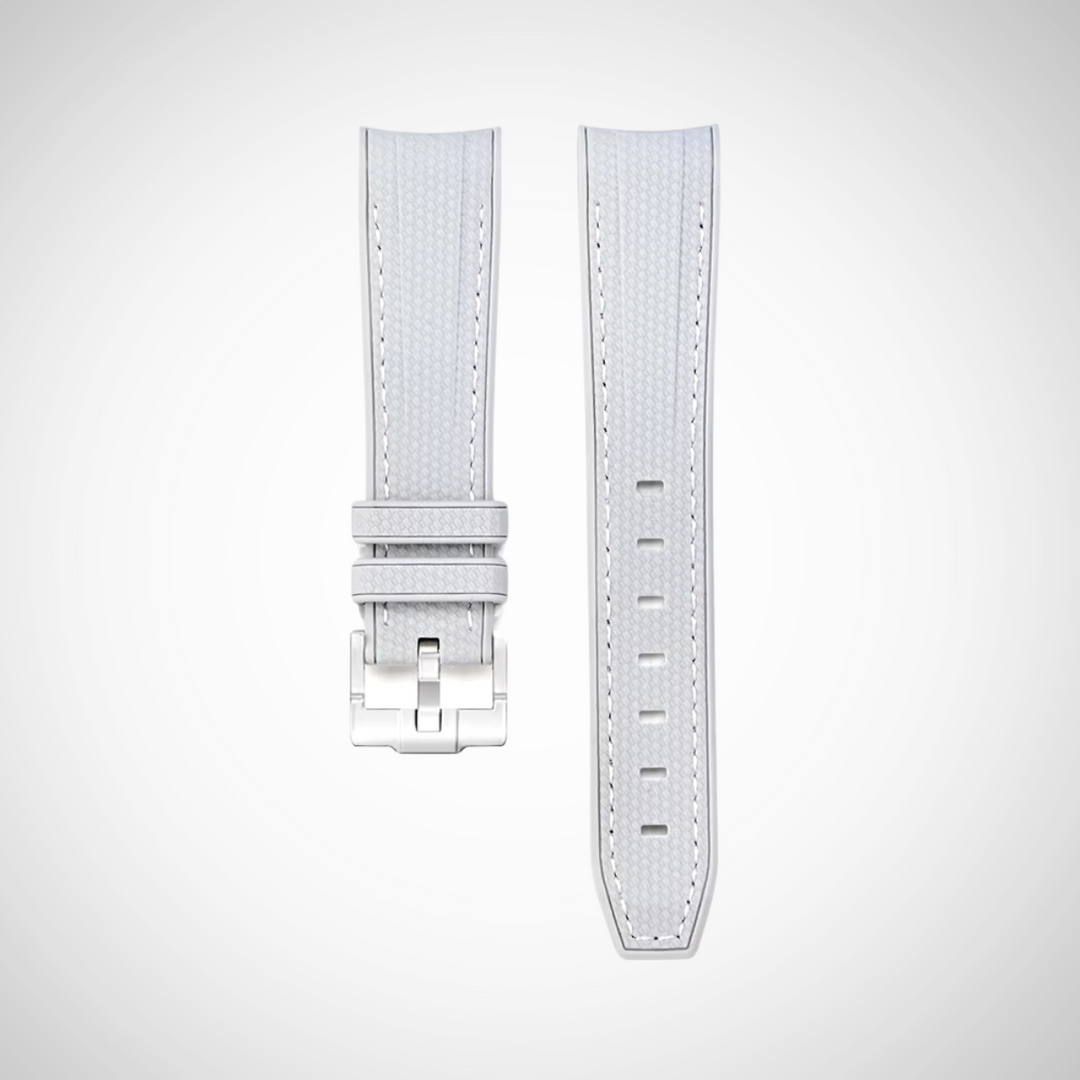Rubber Flex Thread Curved Strap for Omega X Swatch MoonSwatch Mission to the Moon