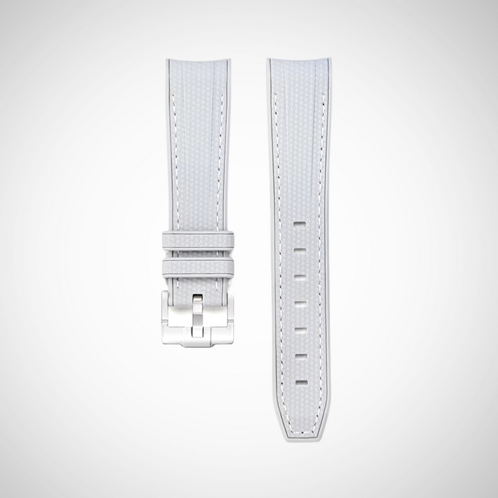 Rubber Flex Thread Curved Strap for Omega X Swatch MoonSwatch Mission to the Moon