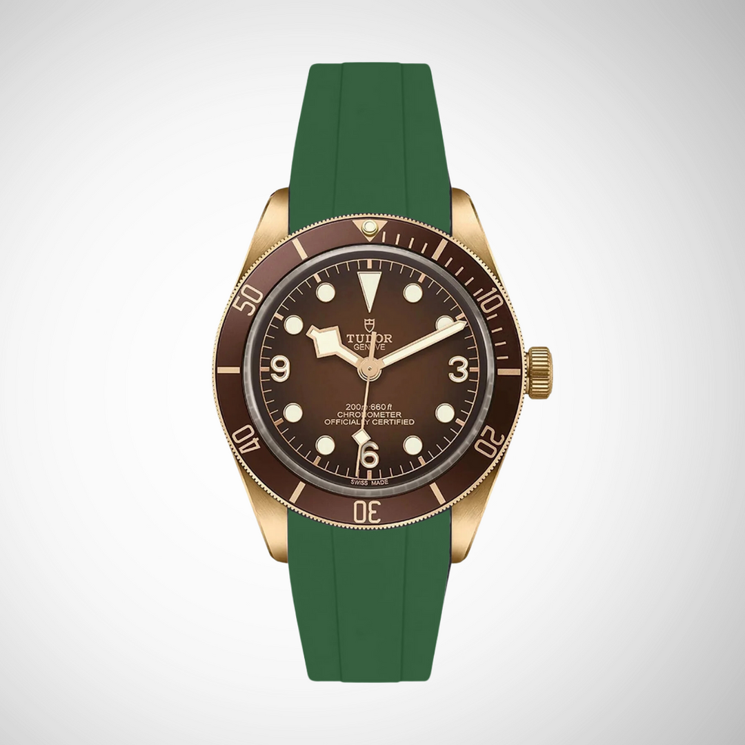 FKM Rubber Curved Strap For Tudor Black Bay 58 Bronze