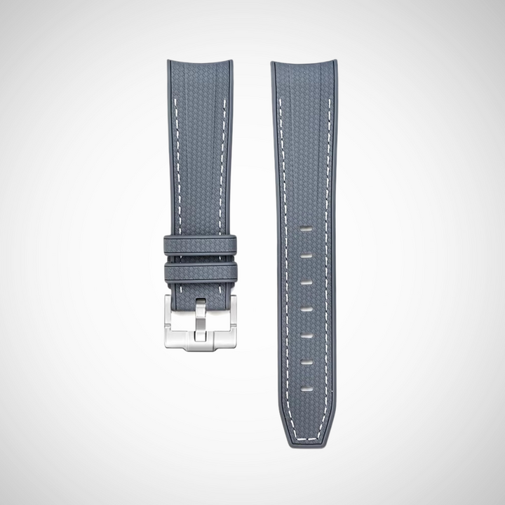 Rubber Flex Thread Curved Strap for Omega X Swatch MoonSwatch Mission to the Super Blue Moonphase