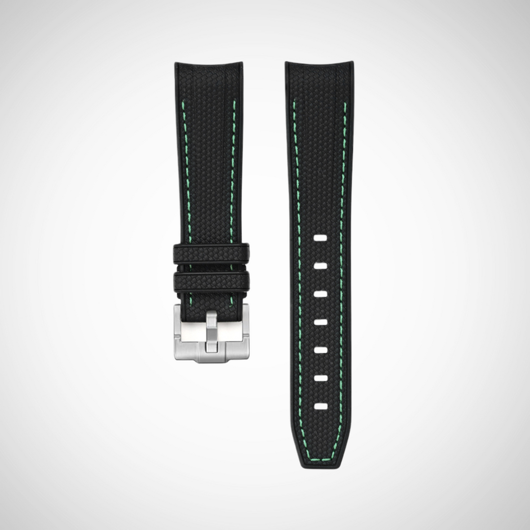 Rubber Flex Thread Curved Strap for Blancpain X Swatch The Ocean Of Storms