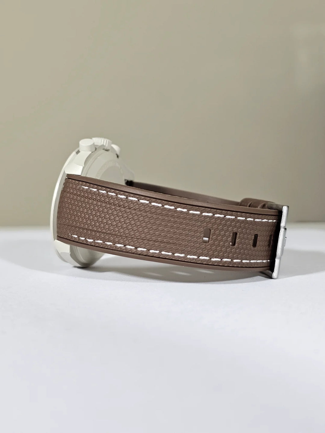 Rubber Flex Thread Curved Strap for Omega X Swatch MoonSwatch Mission to The Moonphase