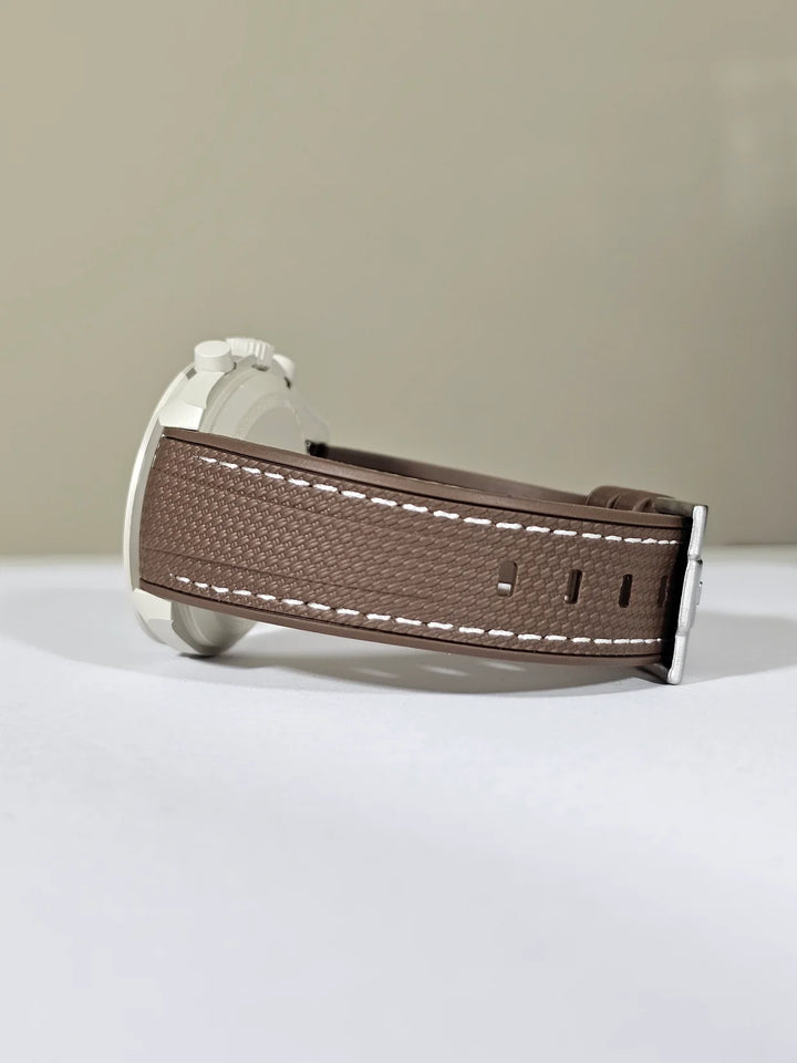 Rubber Flex Thread Curved Strap for Omega X Swatch MoonSwatch Mission to The Moonphase