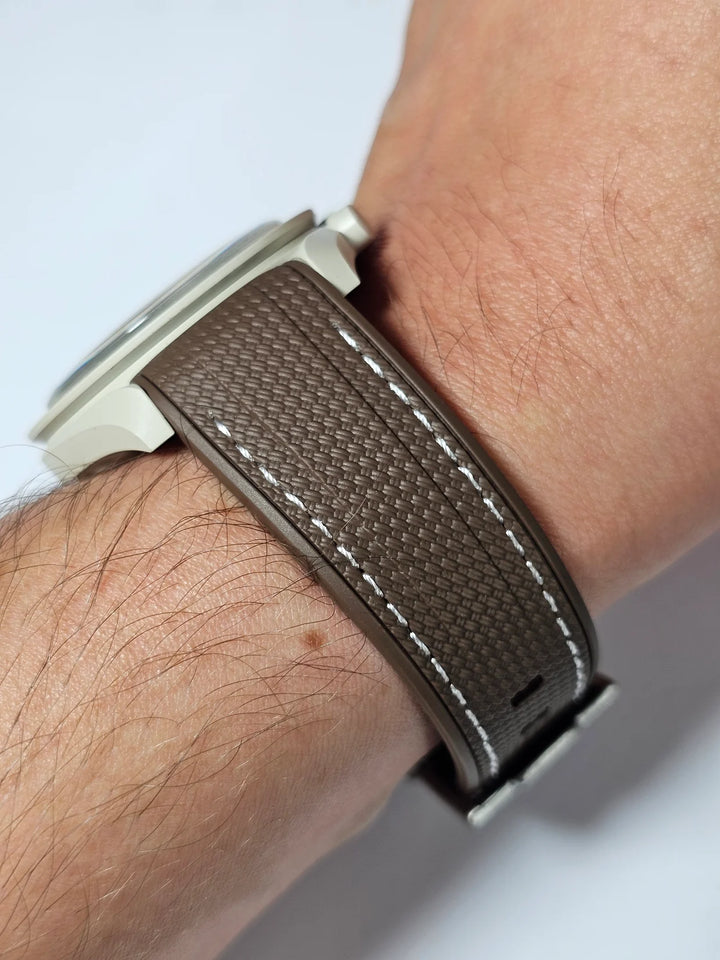 Rubber Flex Thread Curved Strap for Omega X Swatch MoonSwatch Mission to The Moonphase