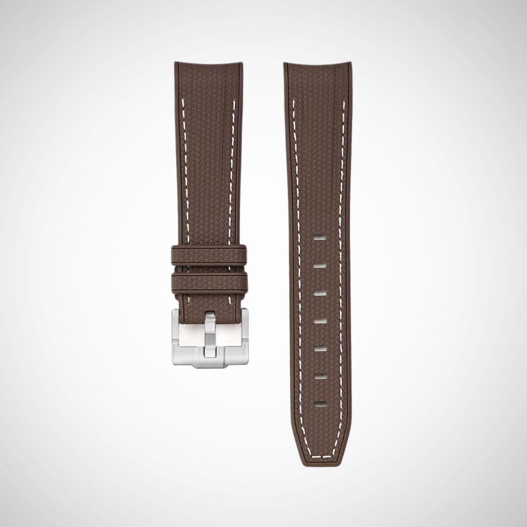 Rubber Flex Thread Curved Strap for Omega X Swatch MoonSwatch Mission to Mercury