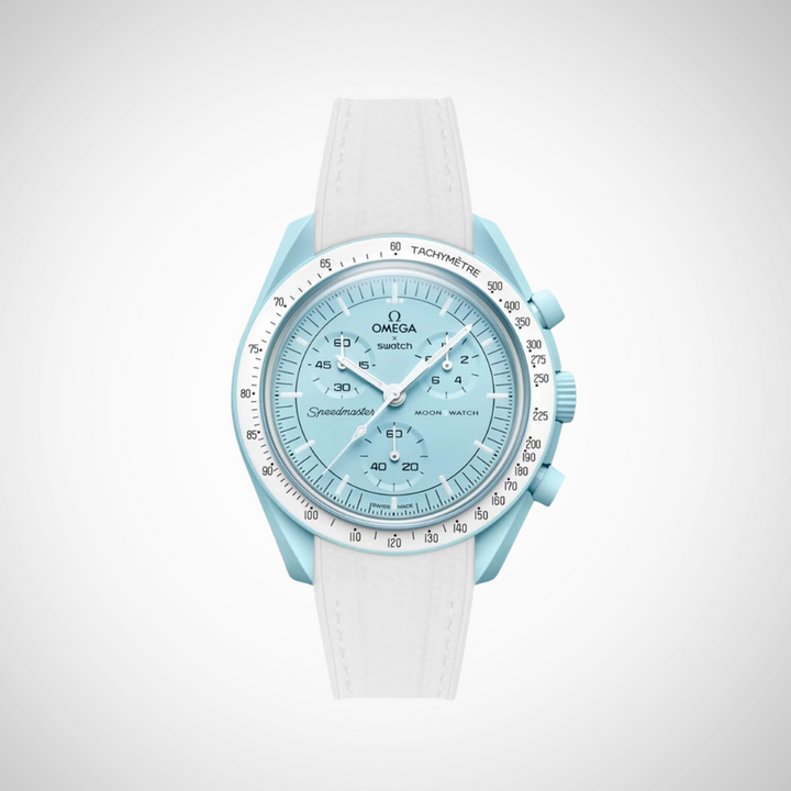 FKM Rubber Curved Strap for Omega X Swatch MoonSwatch Mission to Uranus