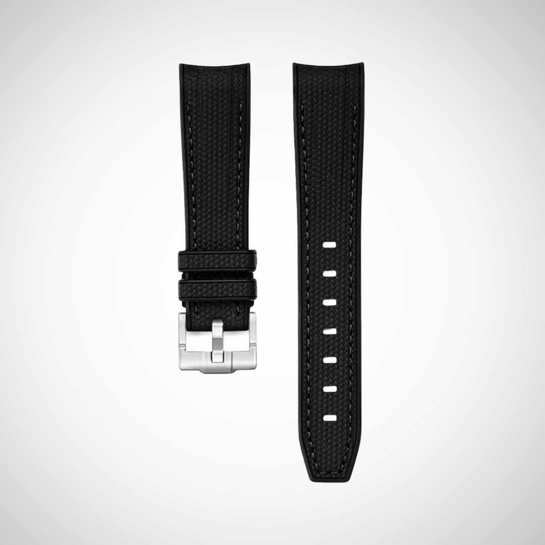 Rubber Flex Thread Curved Strap for Omega X Swatch MoonSwatch New Moon