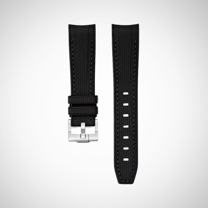 Rubber Flex Thread Curved Strap for Omega X Swatch MoonSwatch New Moon