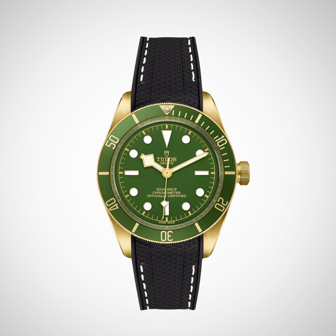 Rubber Flex Thread Curved Strap for Tudor Black Bay 58 18K