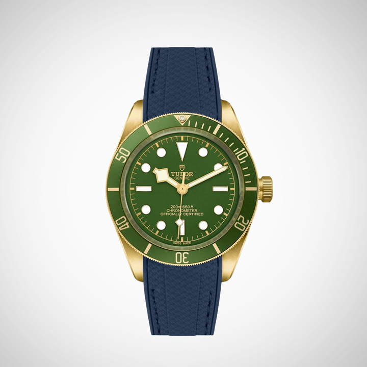 Rubber Flex Thread Curved Strap for Tudor Black Bay 58 18K