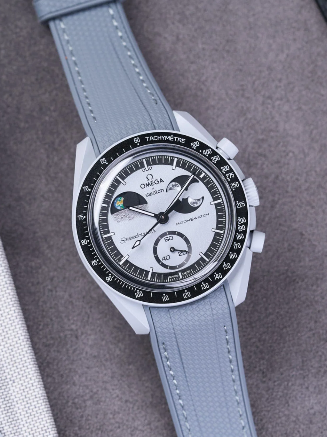 Rubber Flex Thread Curved Strap for Omega X Swatch MoonSwatch Mission to Jupiter