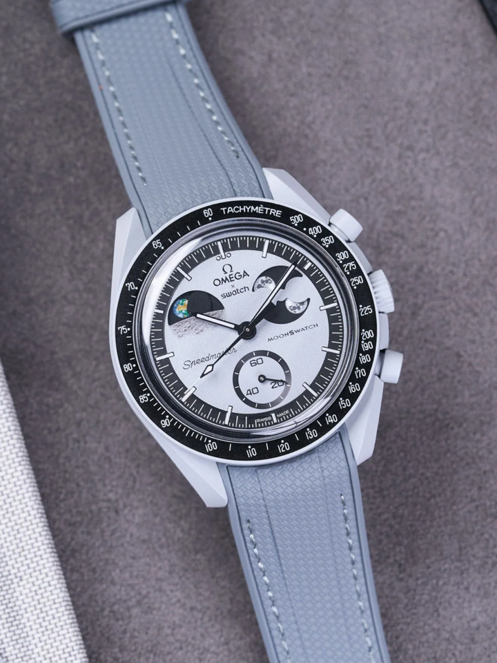 Rubber Flex Thread Curved Strap for Omega X Swatch MoonSwatch Mission to Jupiter