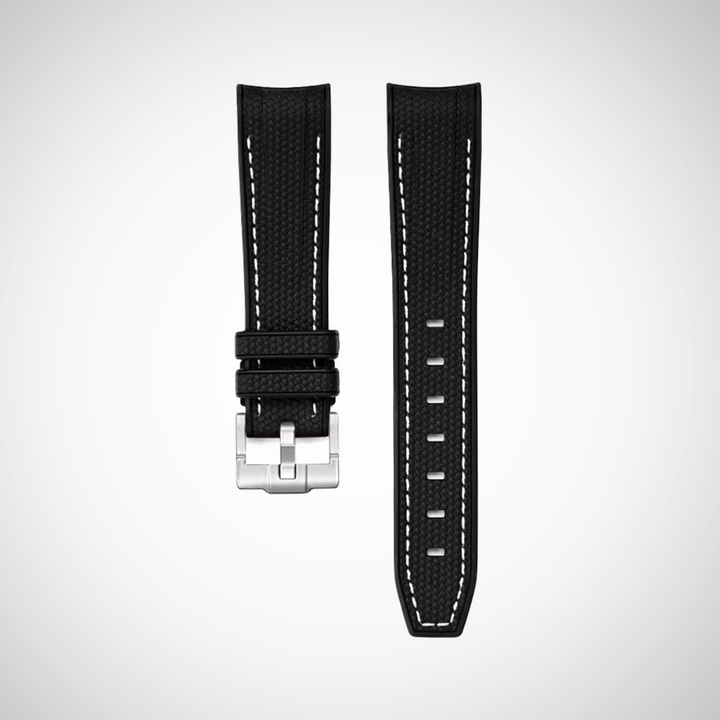 Rubber Flex Thread Curved Strap for Omega X Swatch MoonSwatch New Moon