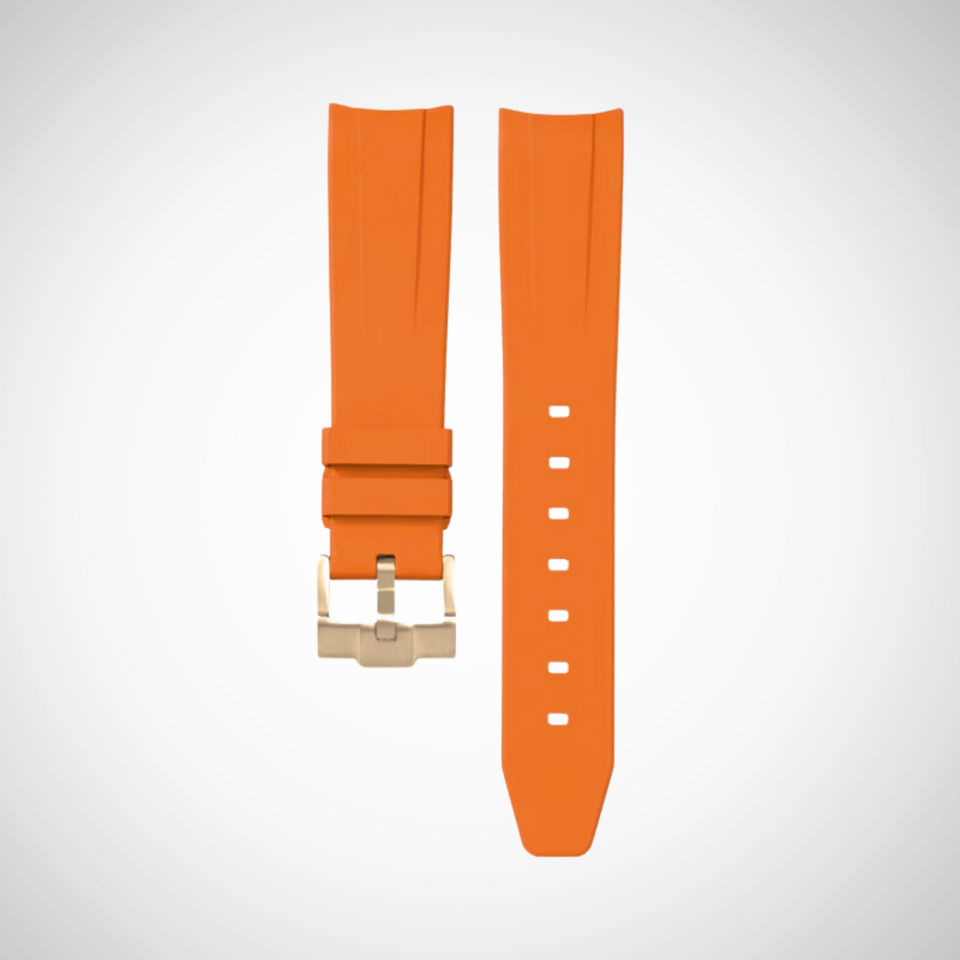FKM Rubber Curved Strap for Omega X Swatch MoonSwatch Mission to the Sun