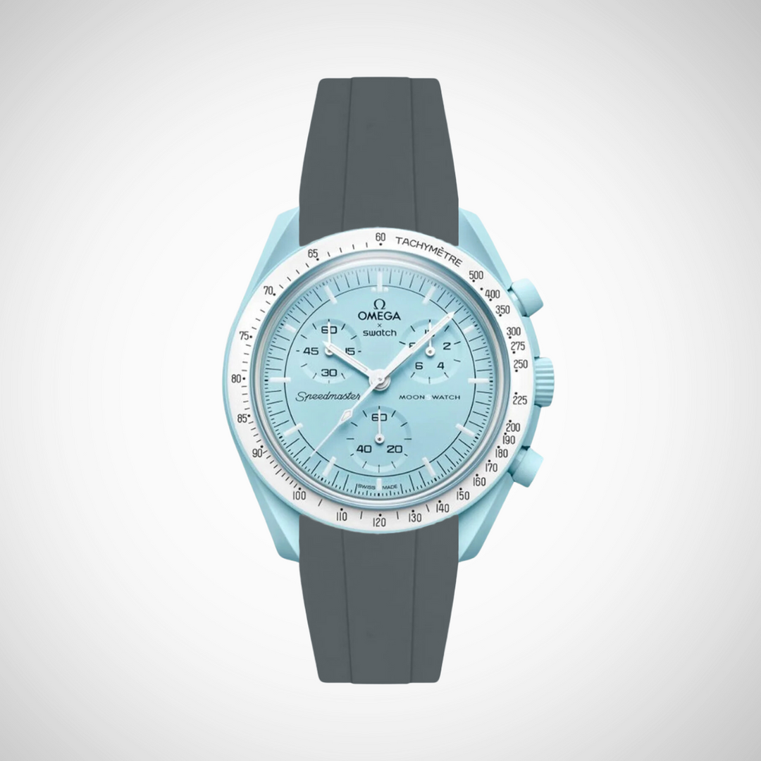 FKM Rubber Curved Strap for Omega X Swatch MoonSwatch Mission to Uranus
