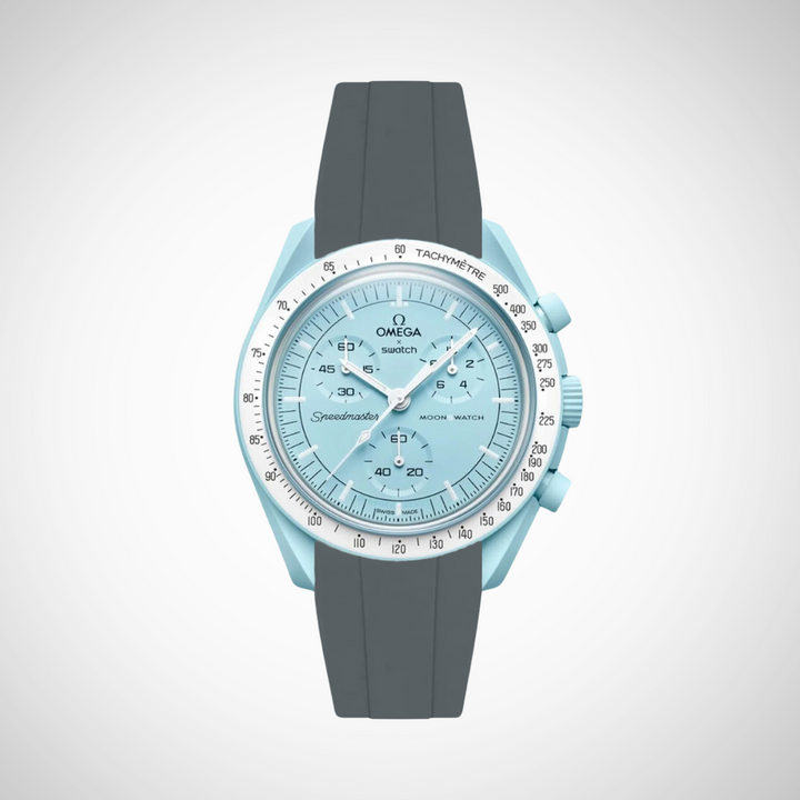 FKM Rubber Curved Strap for Omega X Swatch MoonSwatch Mission to Uranus