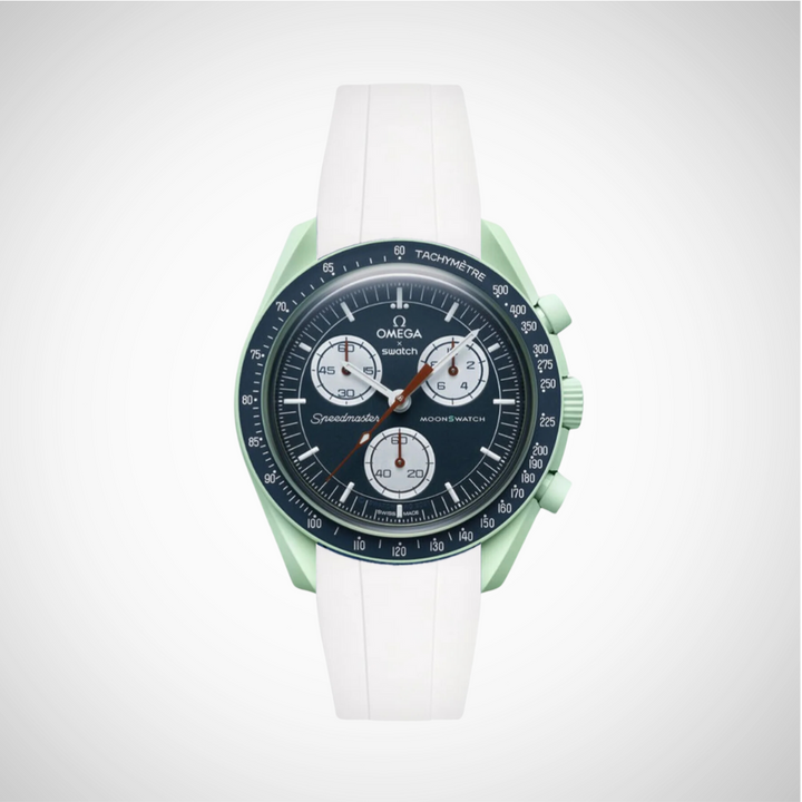 FKM Rubber Curved Strap for Omega X Swatch MoonSwatch Mission on Earth