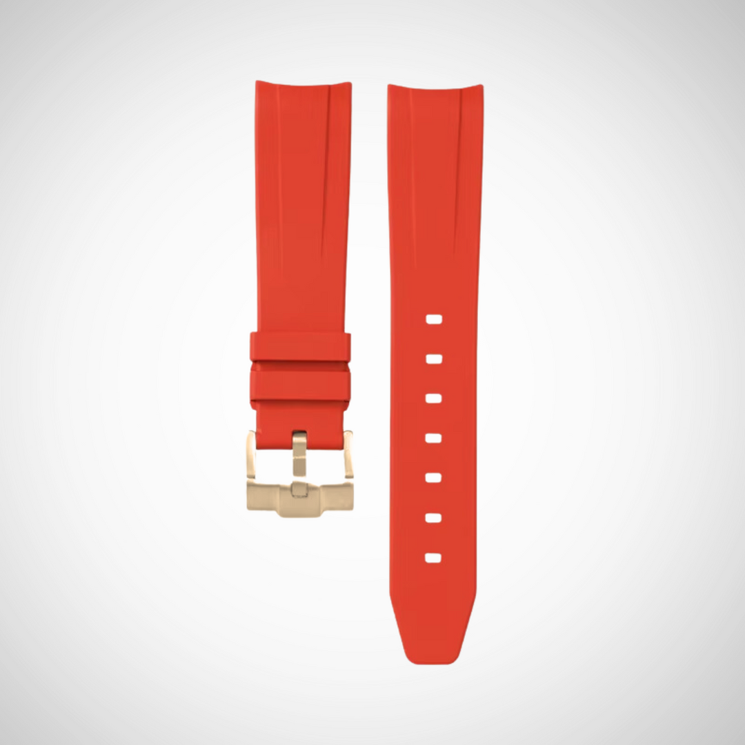 FKM Rubber Curved Strap for Omega X Swatch MoonSwatch Mission to Mars