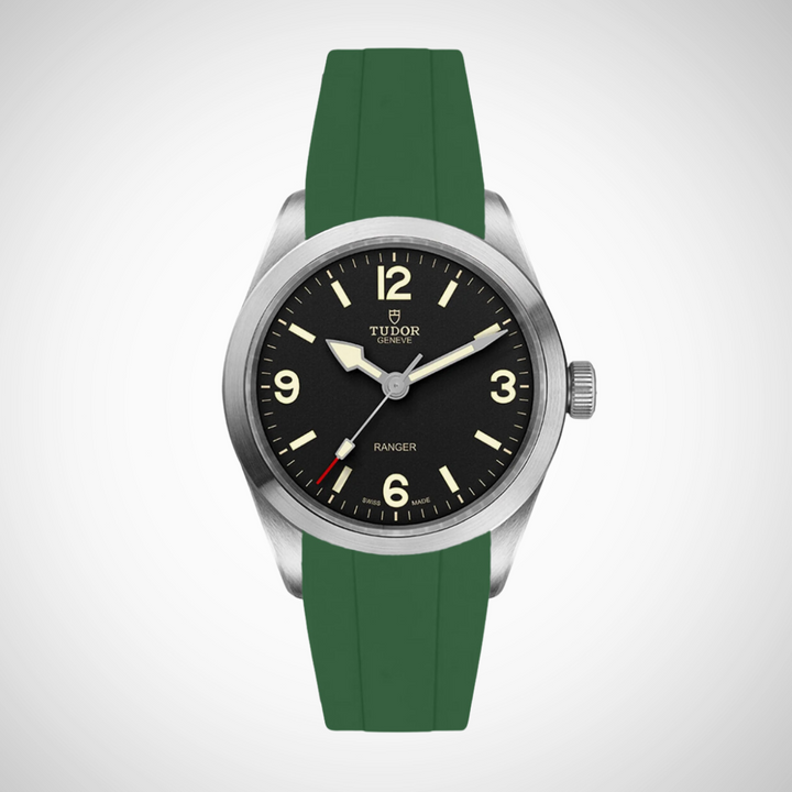 FKM Rubber Curved Strap for Tudor Ranger 39mm