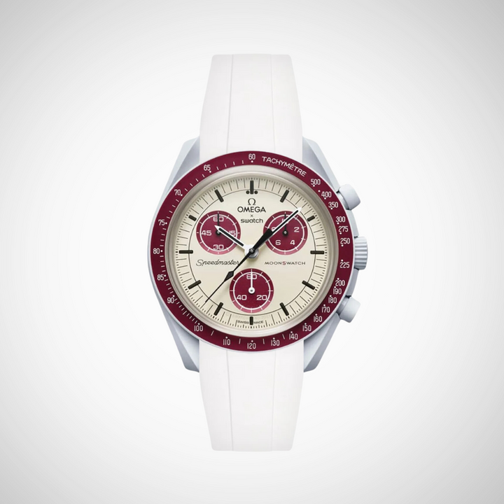 FKM Rubber Curved Strap for Omega X Swatch MoonSwatch Mission to Pluto