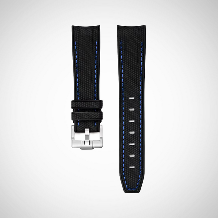 Rubber Flex Thread Curved Strap for Omega X Swatch MoonSwatch Mission to Mercury