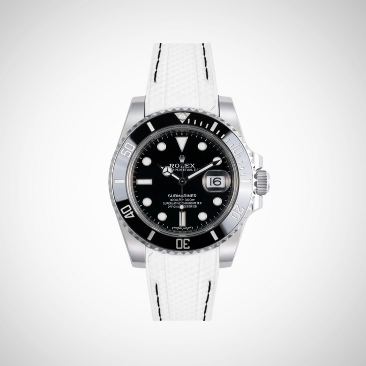 Rubber Flex Thread Curved Strap for Rolex Submariner