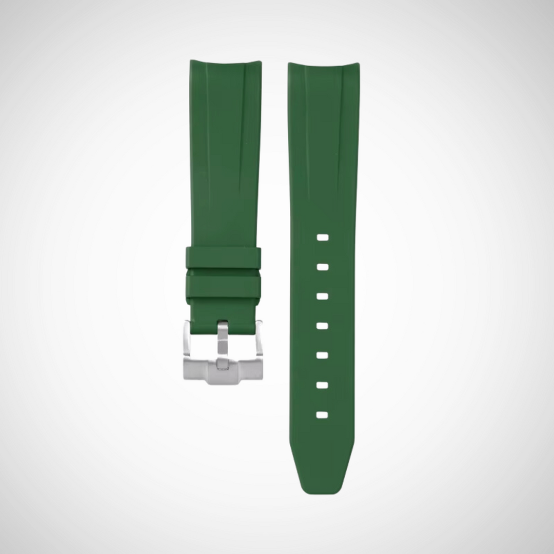 FKM Rubber Curved Strap for Omega X Swatch MoonSwatch Mission On Earth - Polar Lights