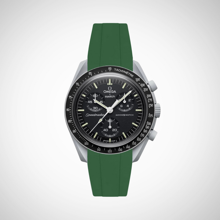 FKM Rubber Curved Strap for Omega X Swatch MoonSwatch Mission to the Moon