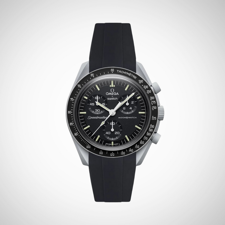 FKM Rubber Curved Strap for Omega X Swatch MoonSwatch Mission to the Moon