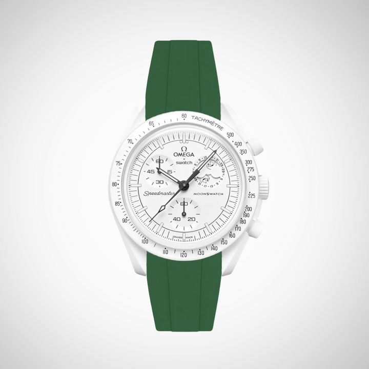 FKM Rubber Curved Strap for Omega X Swatch MoonSwatch Mission to The Moonphase