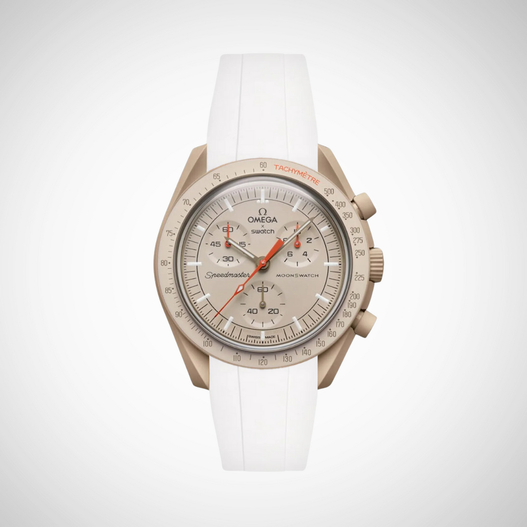 FKM Rubber Curved Strap for Omega X Swatch MoonSwatch Mission to Jupiter