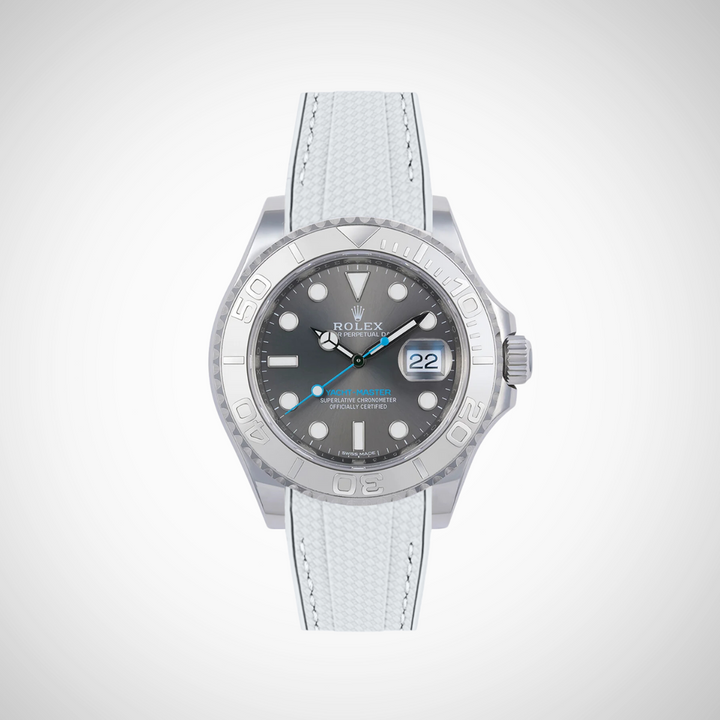 Rubber Flex Thread Curved Strap for Rolex Yacht-Master