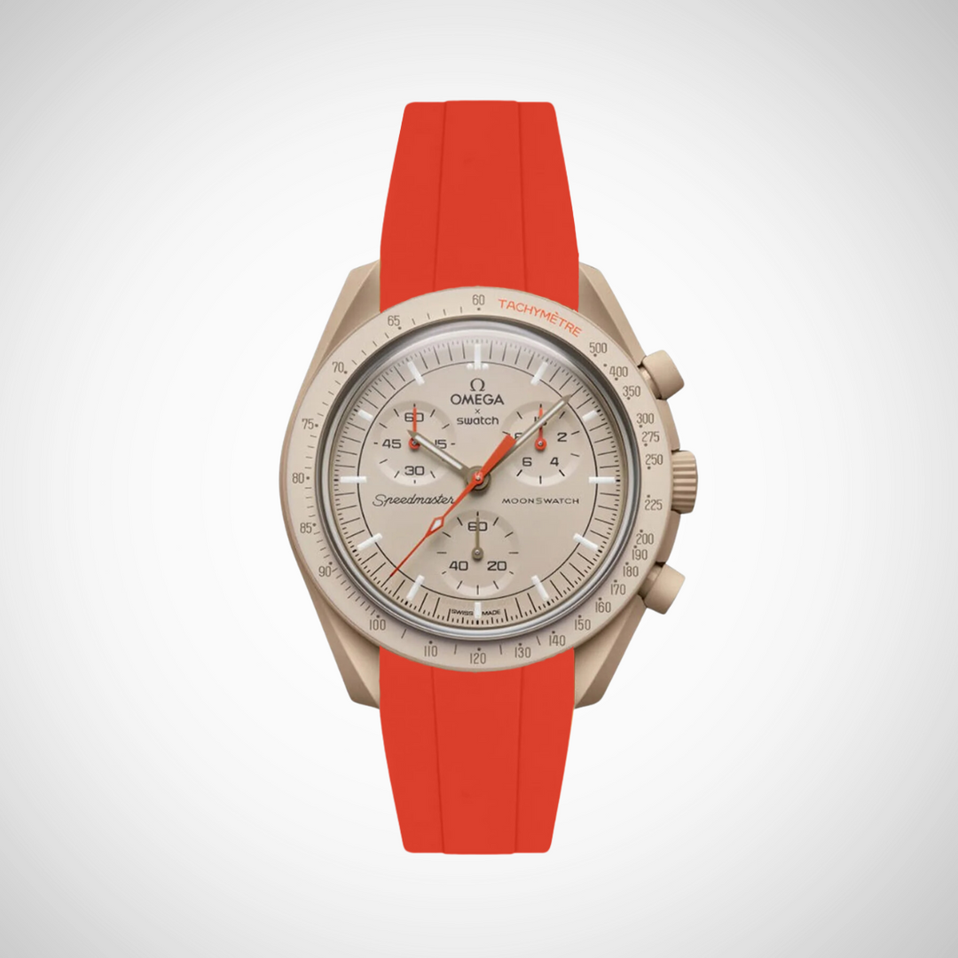 FKM Rubber Curved Strap for Omega X Swatch MoonSwatch Mission to Jupiter