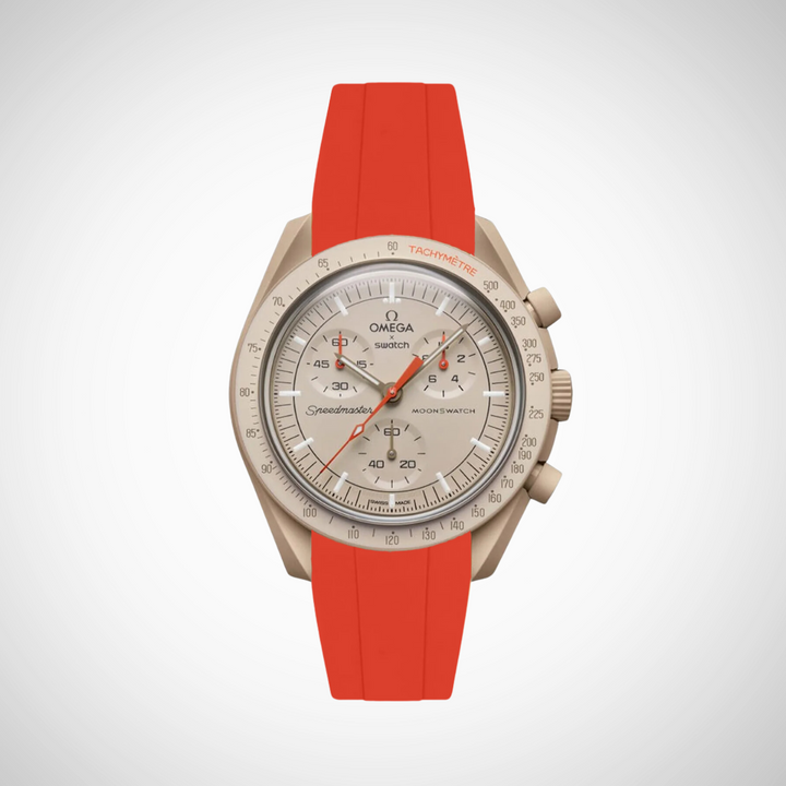 FKM Rubber Curved Strap for Omega X Swatch MoonSwatch Mission to Jupiter
