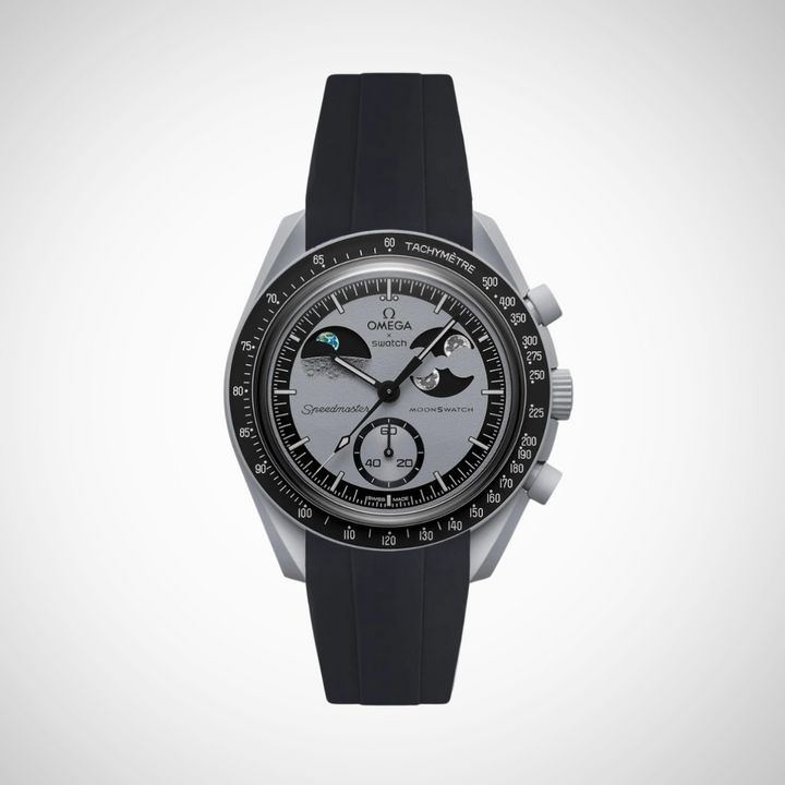 FKM Rubber Curved Strap for Omega X Swatch MoonSwatch Mission To Earth Phase