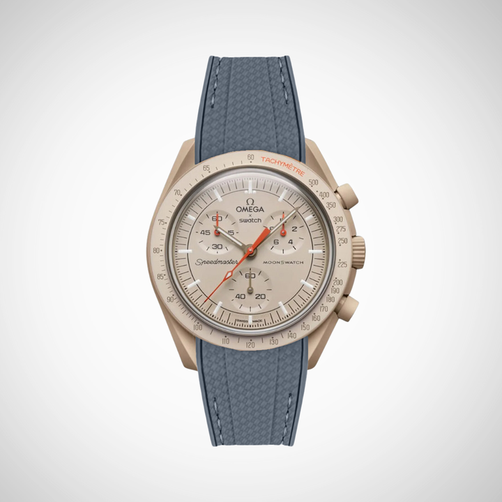 Rubber Flex Thread Curved Strap for Omega X Swatch MoonSwatch Mission to Jupiter