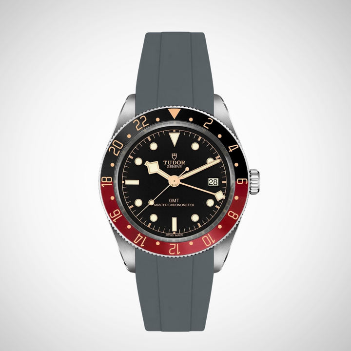 FKM Rubber Curved Strap For Tudor Black Bay 58 GMT