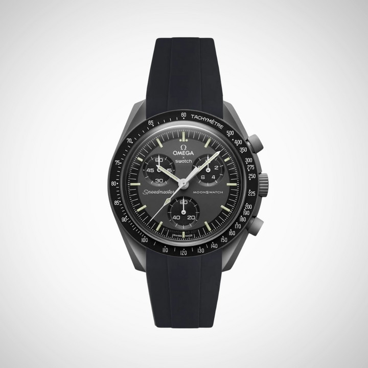 FKM Rubber Curved Strap for Omega X Swatch MoonSwatch Mission to Mercury