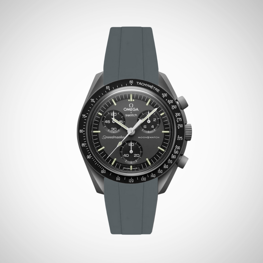 FKM Rubber Curved Strap for Omega X Swatch MoonSwatch Mission to Mercury