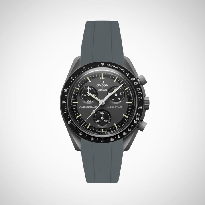 FKM Rubber Curved Strap for Omega X Swatch MoonSwatch Mission to Mercury