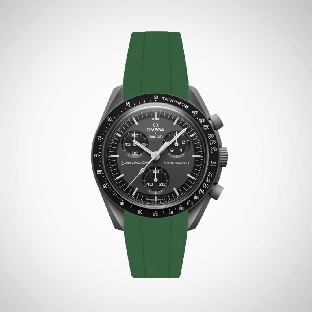 FKM Rubber Curved Strap for Omega X Swatch MoonSwatch Mission to Mercury