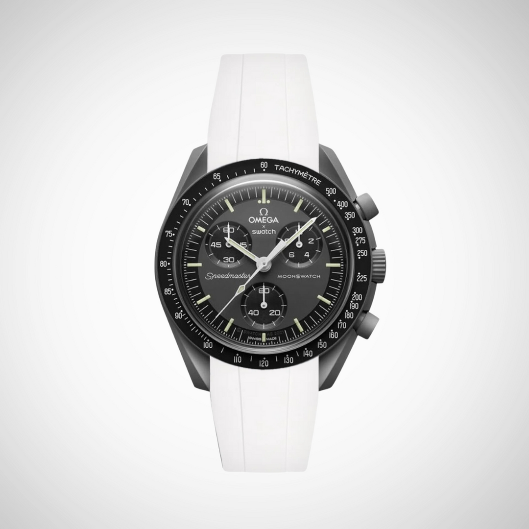 FKM Rubber Curved Strap for Omega X Swatch MoonSwatch Mission to Mercury