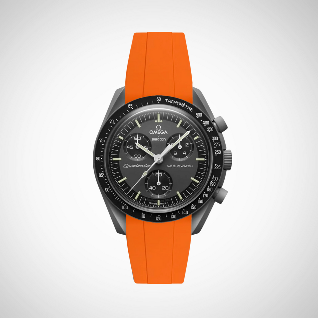 FKM Rubber Curved Strap for Omega X Swatch MoonSwatch Mission to Mercury