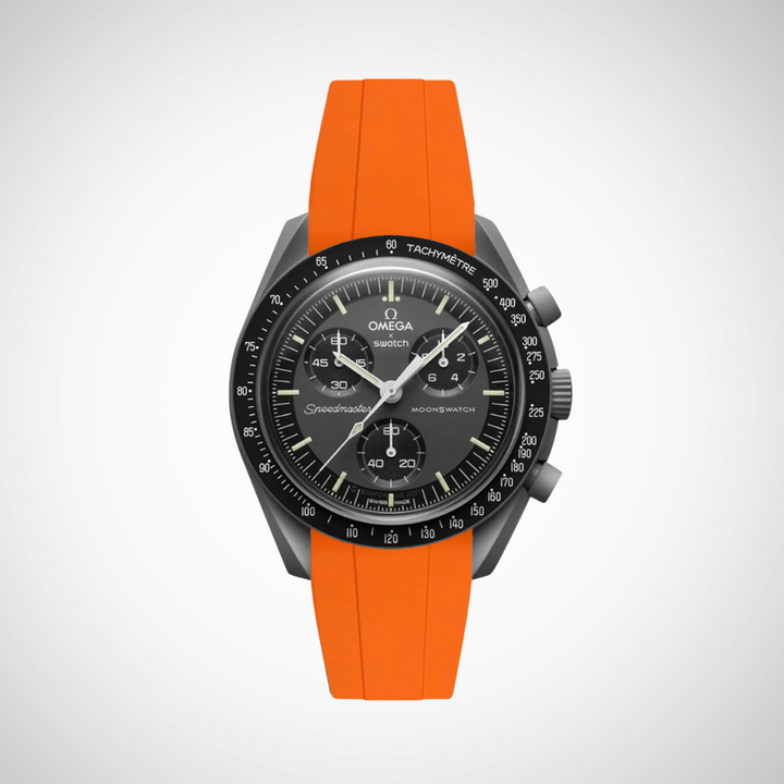 FKM Rubber Curved Strap for Omega X Swatch MoonSwatch Mission to Mercury