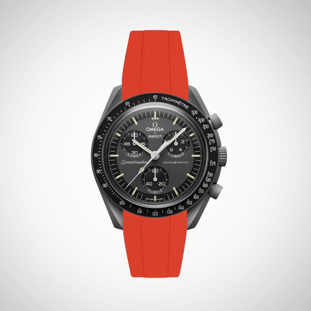 FKM Rubber Curved Strap for Omega X Swatch MoonSwatch Mission to Mercury
